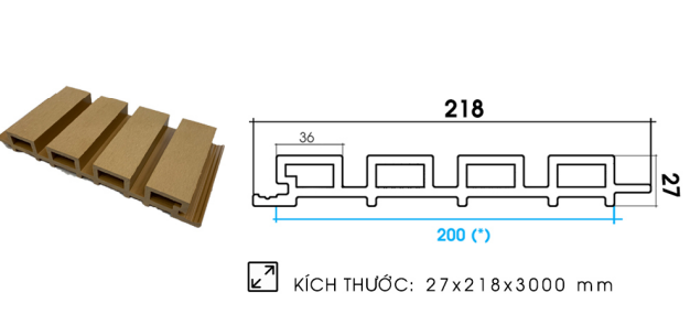 tấm ốp sóng gỗ nhựa composite gốc PE